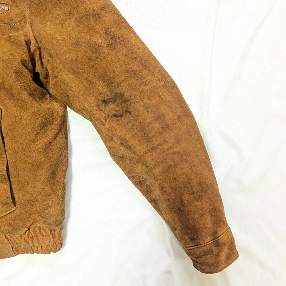 Tarleton 70s Vintage Leather Quilted Coat DAMAGE READ Western Streetwear Work
